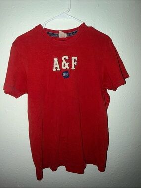 Abercrombie & Fitch Red Vintage Logo Tee